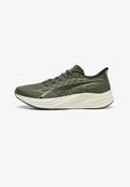 Puma DARTER PRO 2 UNISEX - Road running shoes - moss veil-soft grass-warm white- black-lime squeeze