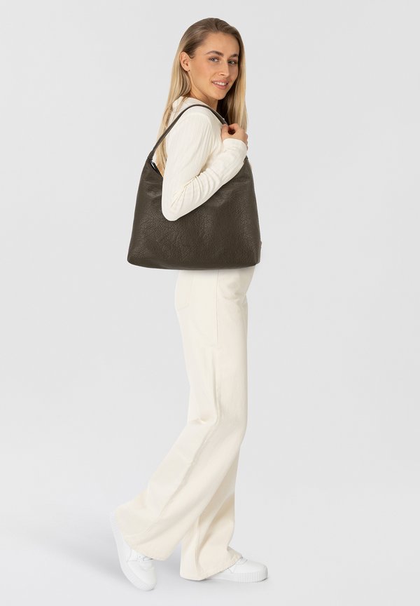 TOM TAILOR EVELINA HOBO BAG M - Tote bag - khaki