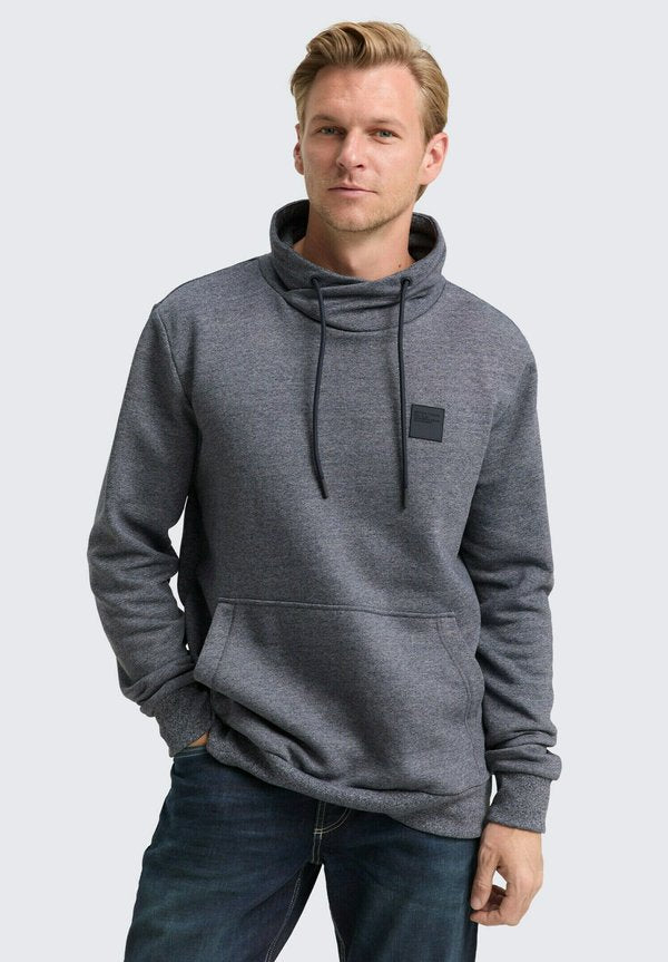 TOM TAILOR Sweatshirt - navy grindle structure
