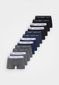 Jack & Jones JACSOLID TRUNKS 12 PACK - Trunks - navy/black/dark grey melange
