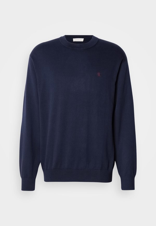 Calvin Klein Jeans LONG SLEEVED RELAXED CREW NECK - Jumper - dark sapphire