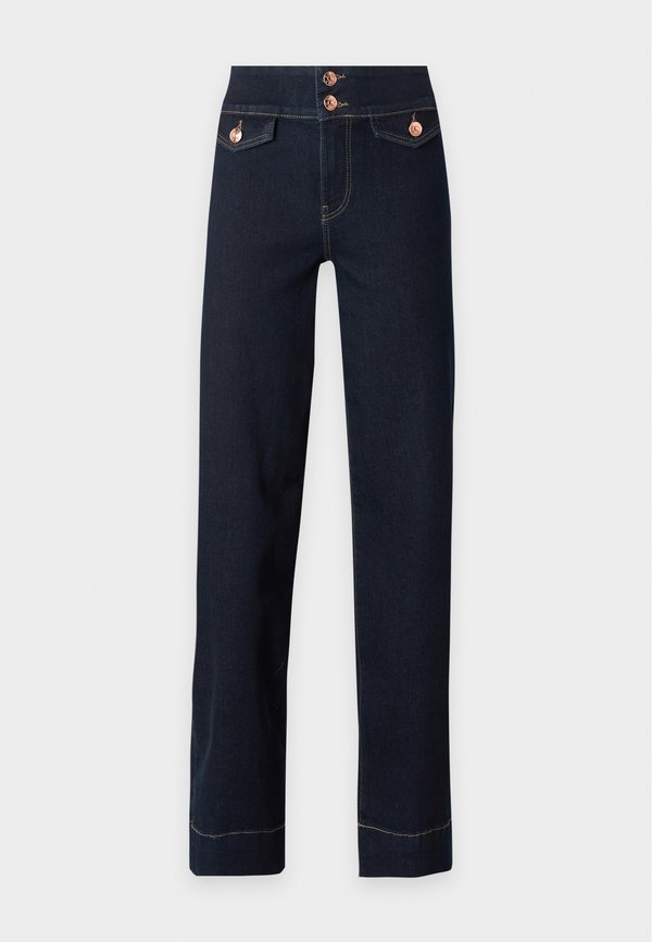 ONLY ONLJUICY - Wide Leg - dark blue denim