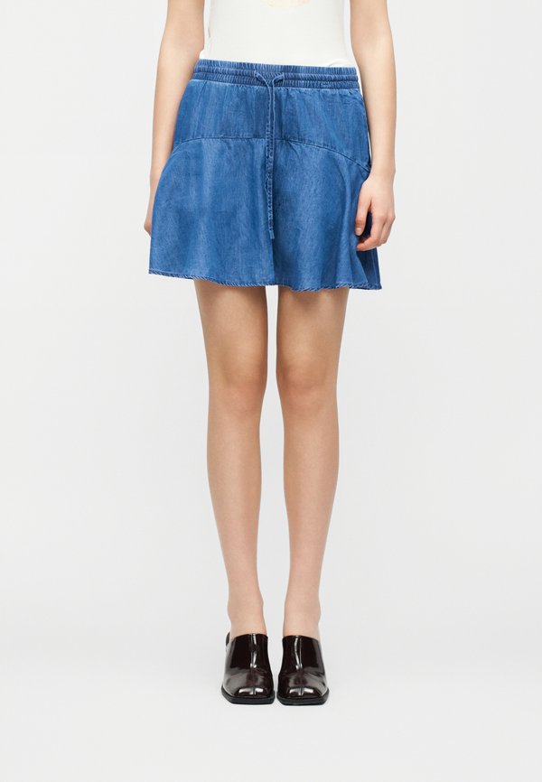 ONLY ONLBEA ELAS STRING SKORT - Skort - medium blue denim