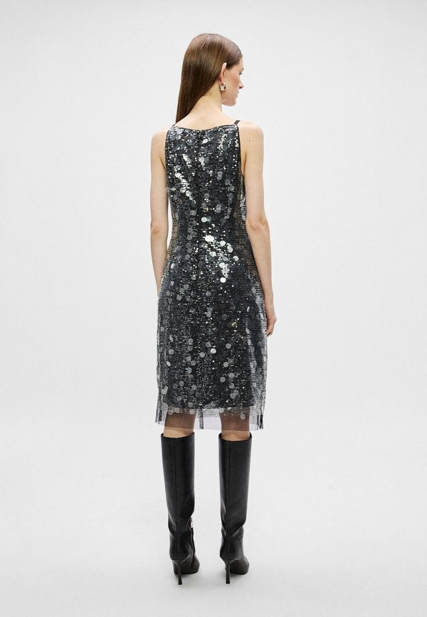 DKNY PAILETTES SEQUINS SLIP DRESS