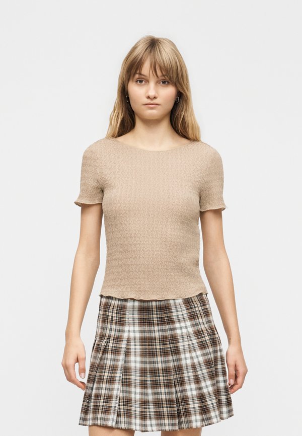 ONLY ONLILSE STRUCTURE - Print T-shirt - beige