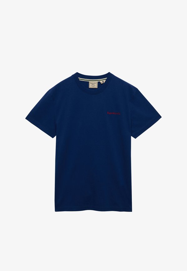 Superdry & Co SUPERDRY ESSENTIAL COMPANY LOGO EMBROIDERED T-SHIRT.. - Basic T-shirt - supermarine navy red