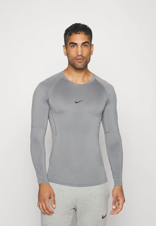 Nike Performance M NP DF TIGHT TOP LS - Long sleeved top - smoke grey/black)