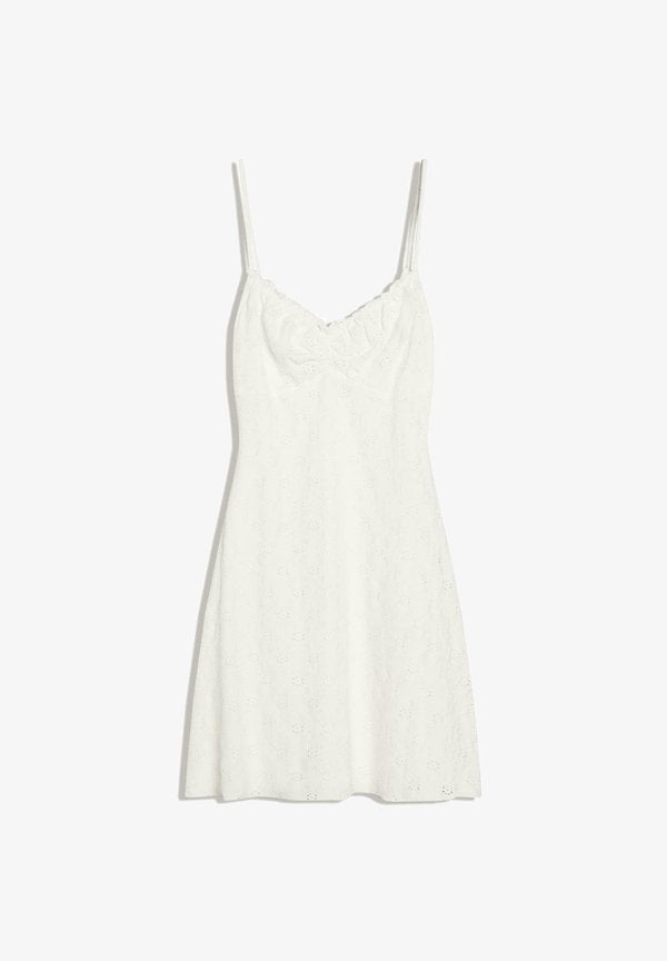 Bershka EMBROIDERED MINI - Day dress - white