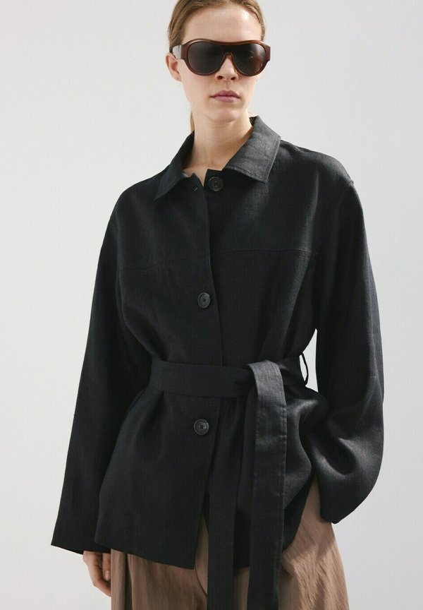 Mango ADULT - Button-down blouse - black