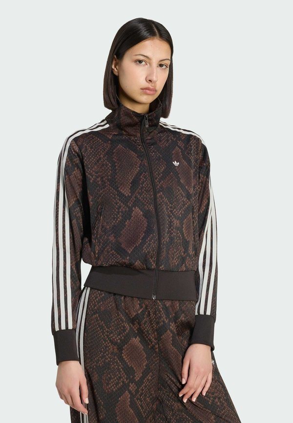 adidas Originals SATIN SNAKE PRINT FIREBIRD TRACK - Training jacket - earth strata aurora coffee