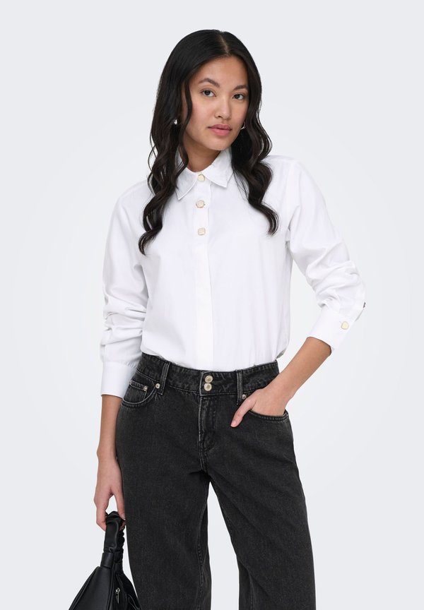 ONLY ONLLYRA - Button-down blouse - cloud dancer