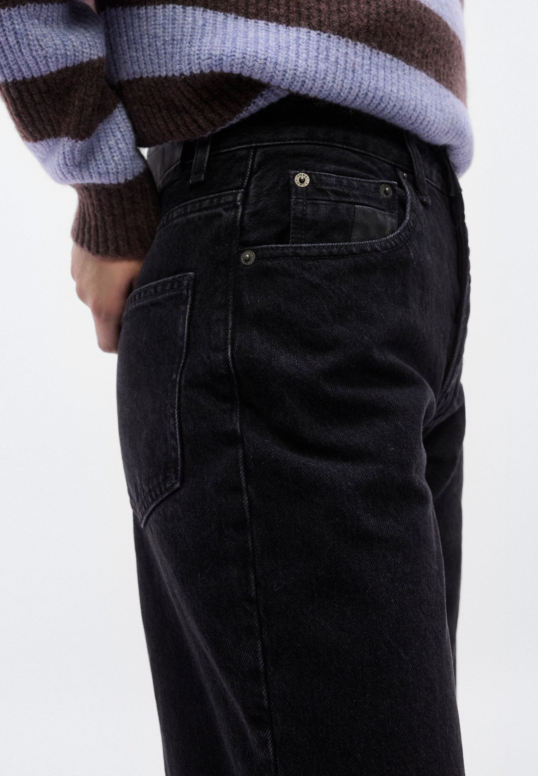 Tommy Jeans MIA MID RISE RELAXED STRAIGHT LEG BLACK JEANS