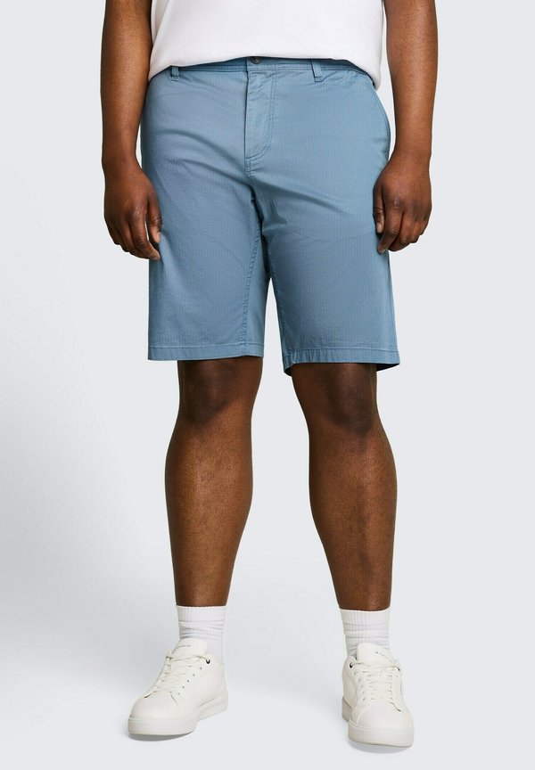 TOM TAILOR TOM TAILOR HOSEN & CHINO PLUS SIZE - SLIM CHINO SHORTS - Shorts - blue mini geometric print