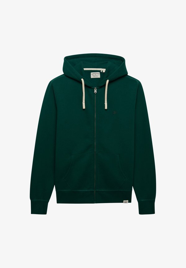 Superdry & Co MONOGRAM EMBROIDERED HOODIE - Zip-up sweatshirt - varsity green