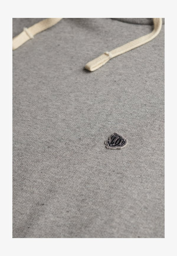 Superdry & Co MONOGRAM EMBROIDERED - Hoodie - dark vintage grey marl