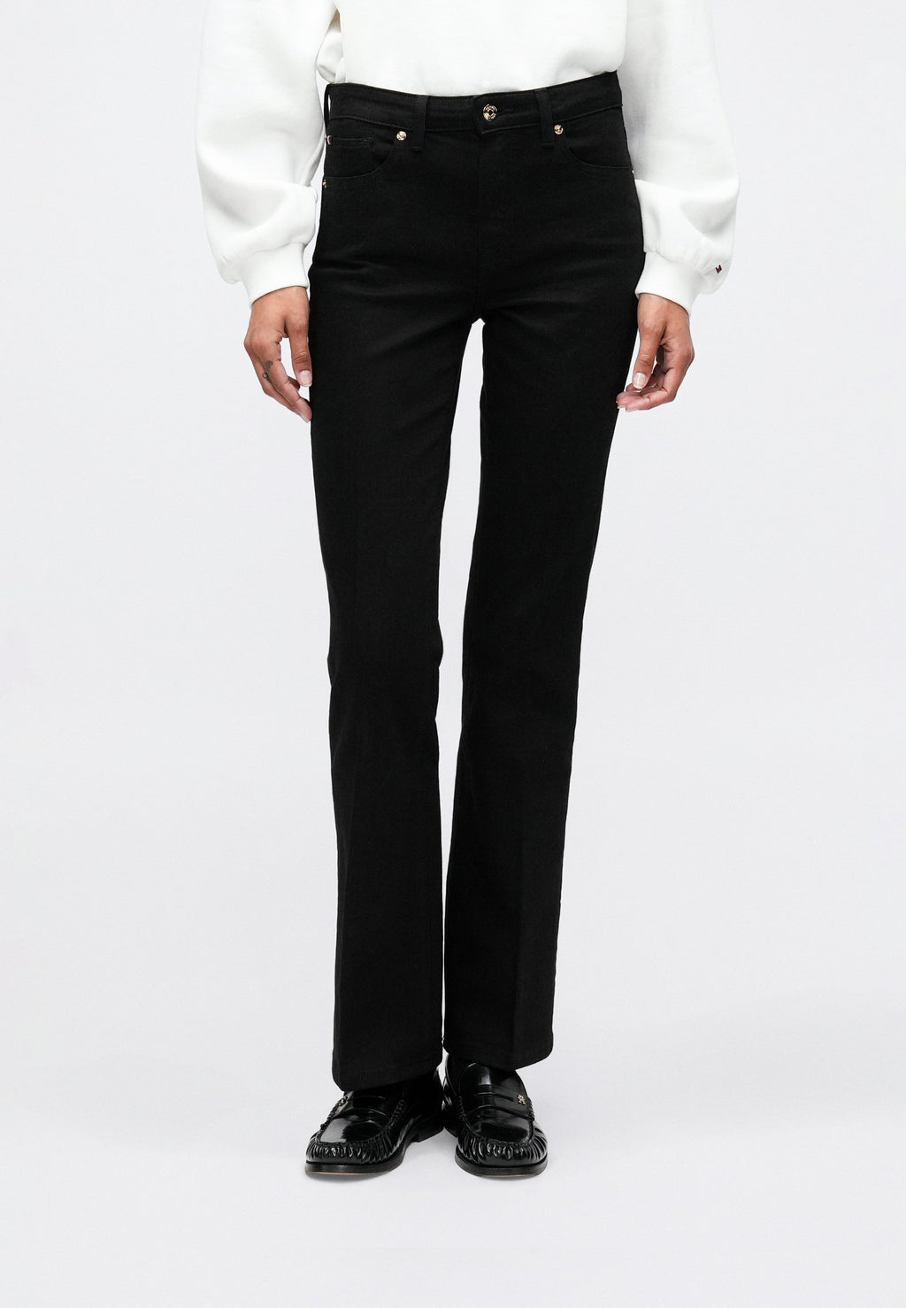 MID RISE BOOTCUT BLACK JEANS Media 3