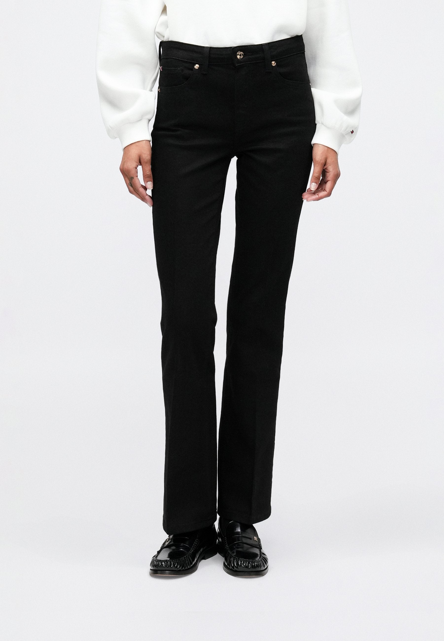 MID RISE BOOTCUT BLACK JEANS Media 3
