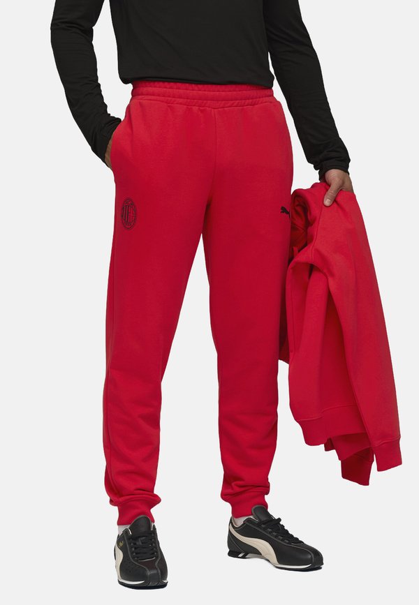 Puma AC MILAN FTBLESSENTIALS - Tracksuit bottoms - for all time red- black