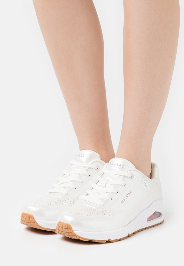 Skechers UNO - Trainers - white/light pink
