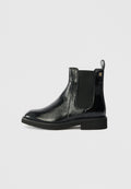PATENT CRINKLE LEATHER CHELSEA BOOTS Media 1