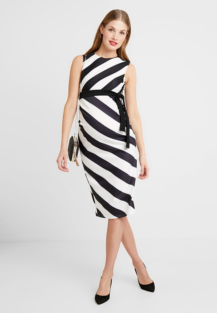 True Violet CONTRAST TIE MIDI BODYCON