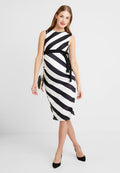 True Violet CONTRAST TIE MIDI BODYCON