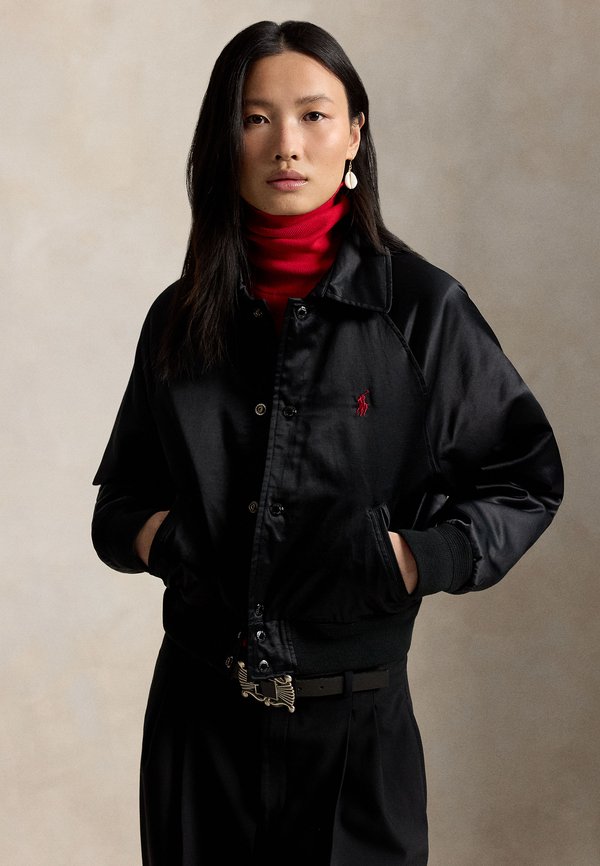 Polo Ralph Lauren EMBROIDERED SATIN POLO PLAYER JACKET
