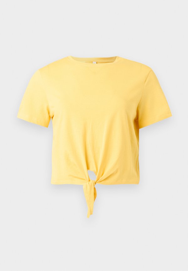 ONLY ONLMAY SHORT KNOT BOX - Print T-shirt - yellow