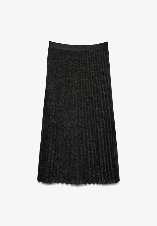 Vero Moda Plissé VMHENLEY Long - Pleated skirt - black