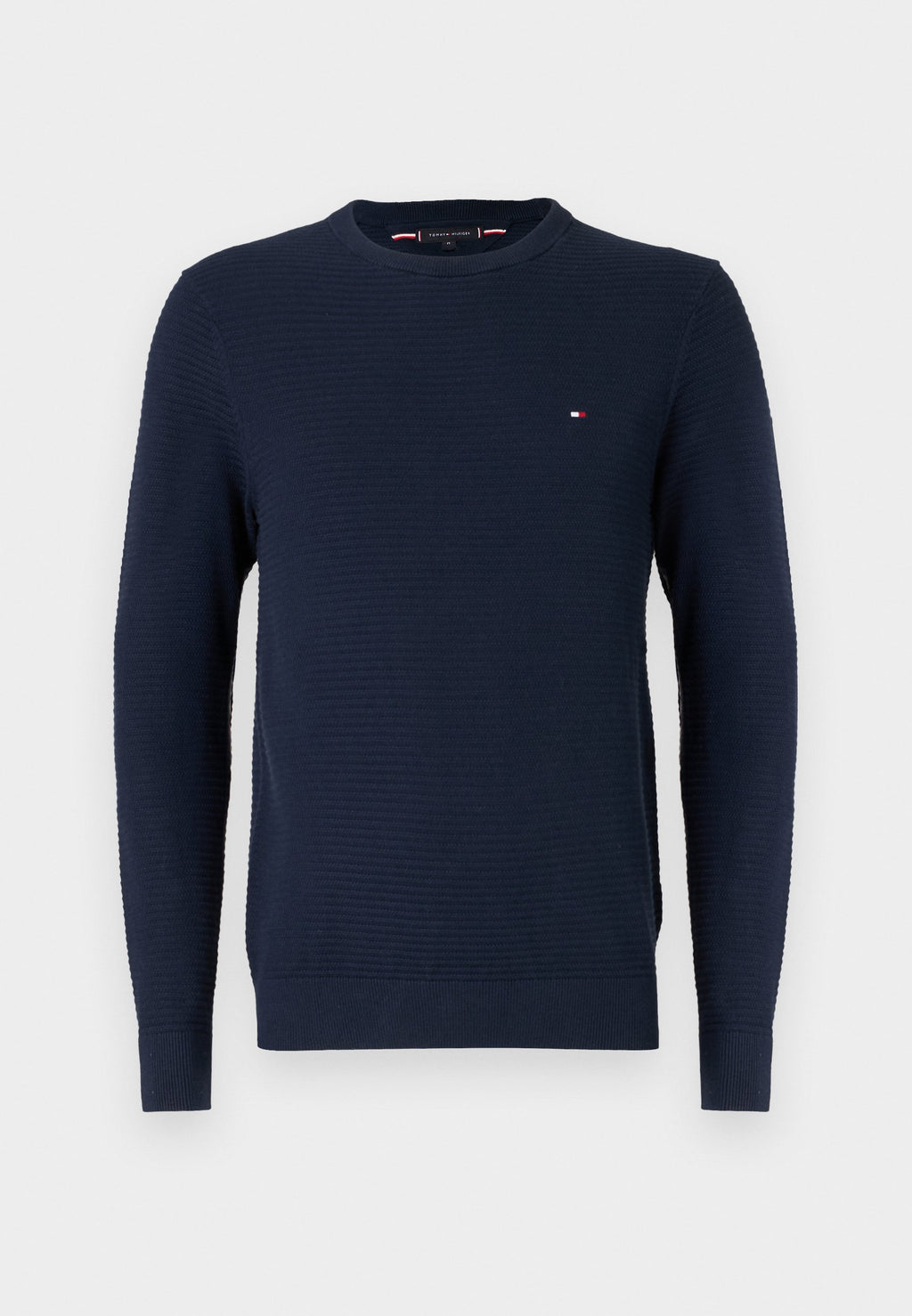 TEXTURED KNIT CREW NECK JUMPER Media 1