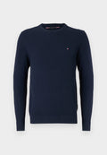 TEXTURED KNIT CREW NECK JUMPER Media 1