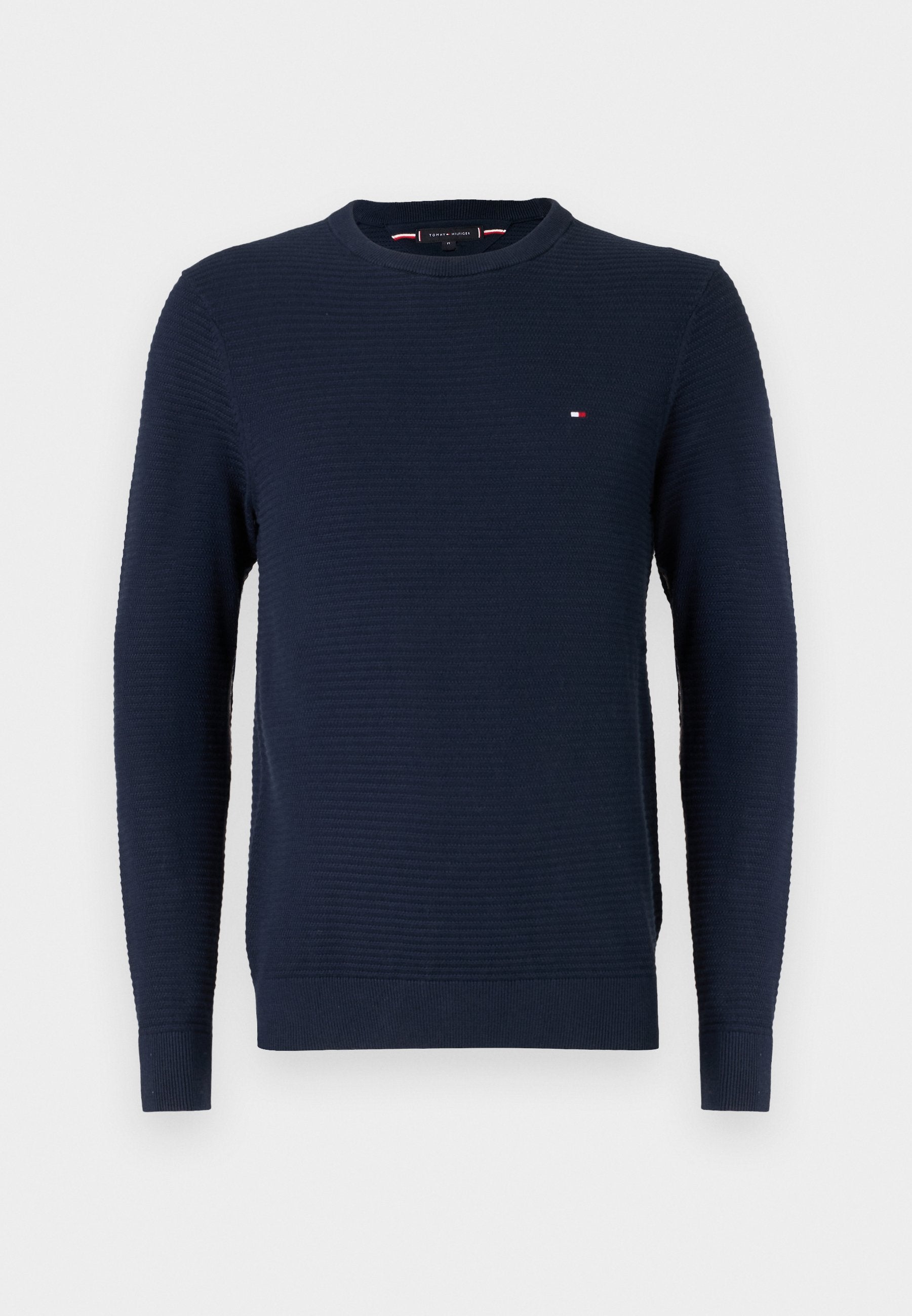 TEXTURED KNIT CREW NECK JUMPER Media 1