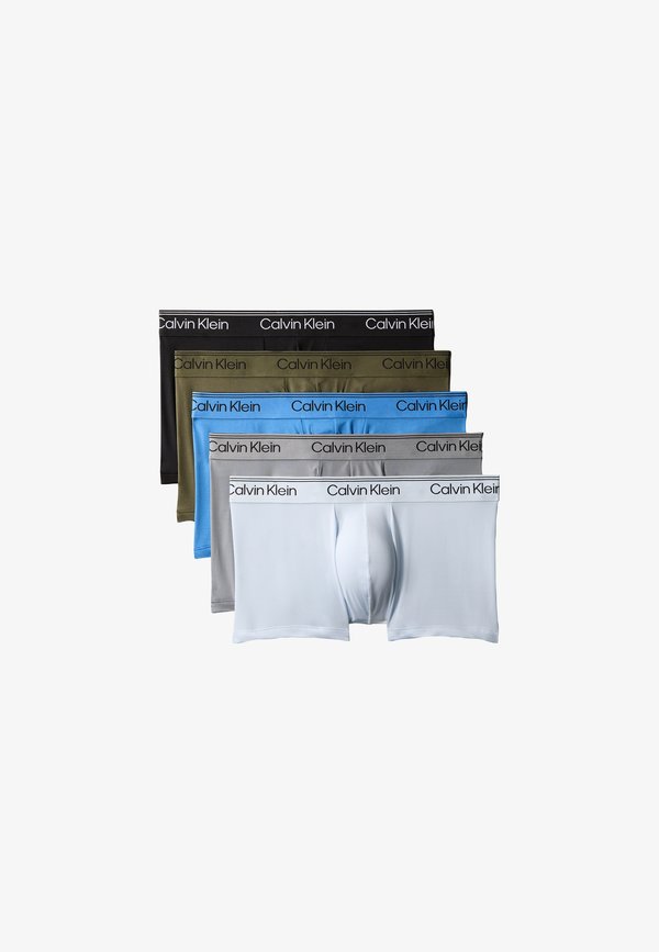 Calvin Klein Underwear LOW RISE TRUNK STRETCH 5 PACK  - Trunks - black, poseidon blue, olive night, convoy, plein air
