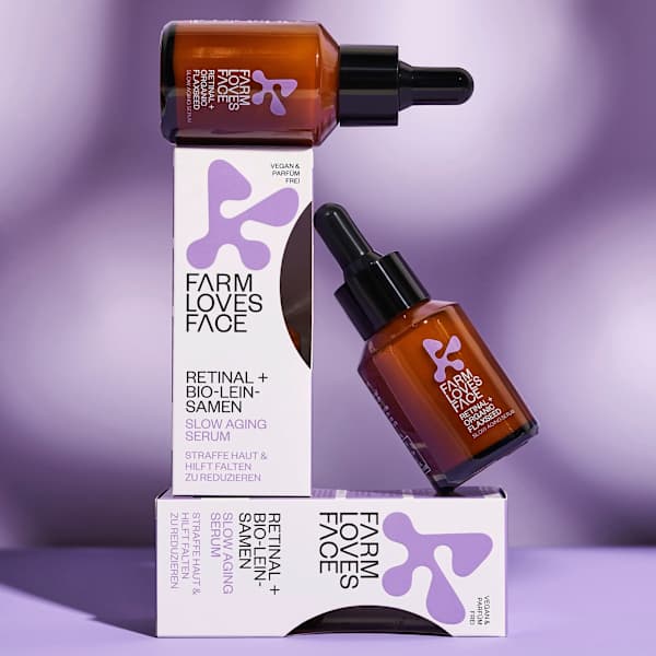 Serum Slow Aging Retinal + Bio-Leinsamen Farm Loves Face