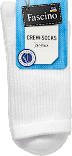 Crew Socken weiß Gr. 39-42 Fascino