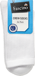 Crew Socken weiß Gr. 39-42 Fascino