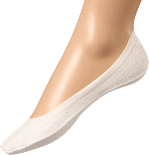 Füßlinge low cut mit Lasercut & Bio-Baumwolle weiß Gr. 39-42 Fascino