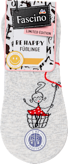 Füßlinge mit Ballon-Motiv grau Gr. 39-42 Fascino