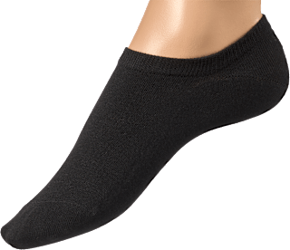 Füßlinge mit Bambus-Viskose & Fersen-ABS schwarz Gr. 39-42 Fascino