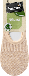 Füßlinge mit Bio-Baumwolle beige Gr. 39-42 Fascino