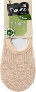 Füßlinge mit Bio-Baumwolle beige Gr. 39-42 Fascino