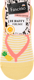 Füßlinge mit Flip-Flop-Motiv gelb Gr. 39-42 Fascino