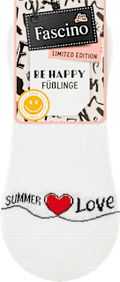 Füßlinge mit Summer-Love-Motiv weiß Gr. 39-42 Fascino