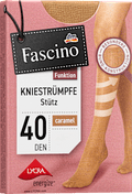 Kniestrümpfe mit Stütz-Funktion caramel Gr. 39-42, 40 DEN Fascino