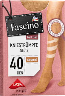 Kniestrümpfe mit Stütz-Funktion caramel Gr. 39-42, 40 DEN Fascino