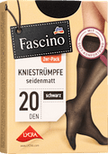 Kniestrümpfe seidenmatt schwarz Gr. 39-42, 20 DEN Fascino