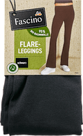 Leggings Flared mit Bio-Baumwolle schwarz Gr. 46/48 Fascino