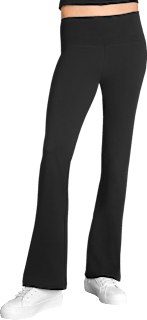 Leggings Flared mit Bio-Baumwolle schwarz Gr. 46/48 Fascino