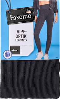 Leggings in Ripp-Optik schwarz Gr. 42/44 Fascino