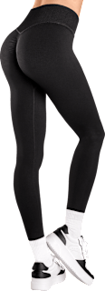 Leggings Scrunch schwarz Gr. 46/48 Fascino